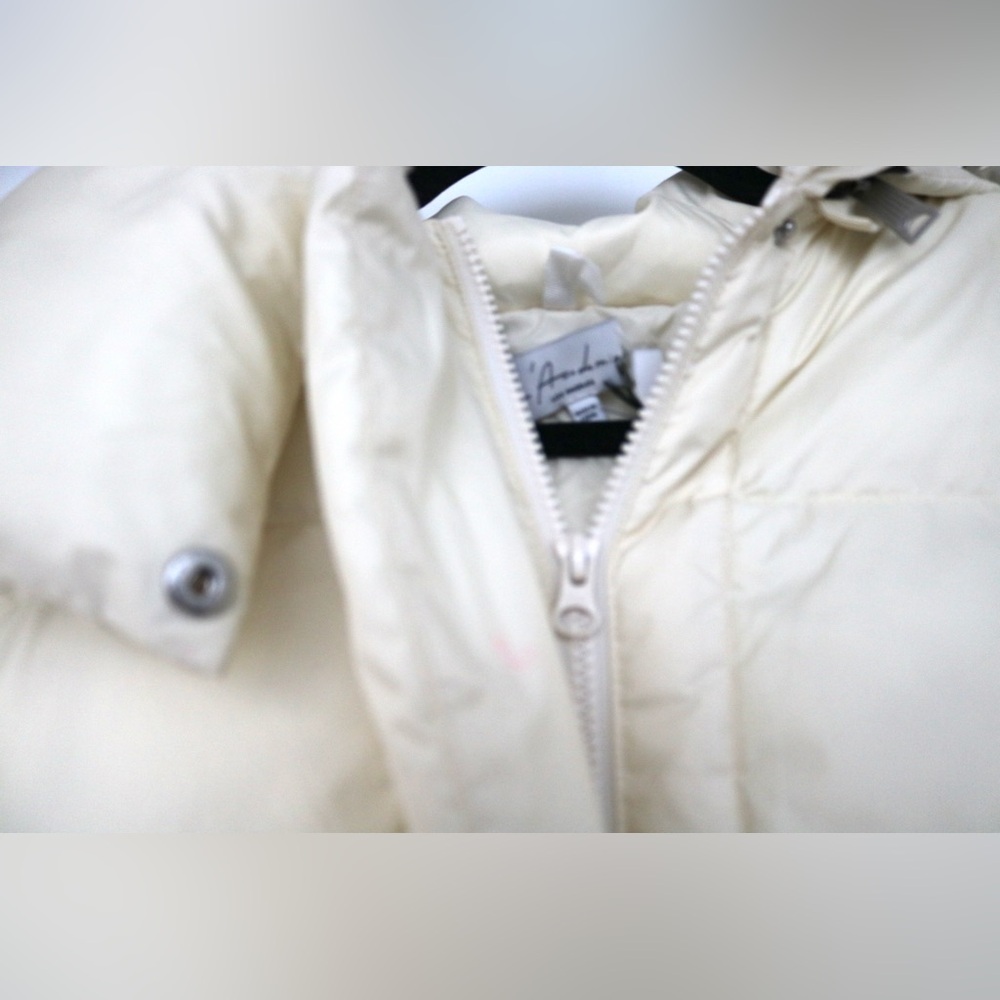 NWOT- L'Academie Marlon Puffer Coat in Ivory- Size Small - Picture 7 of 7